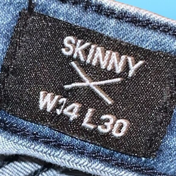 Men’s Ring of Fire Distressed Skinny Jeans Size 34x30 - Picture 5 of 8